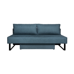 Sommer sovesofa - Pocketfjedre - Avra Blå stof - Sovemål: 150 x 200 cm.